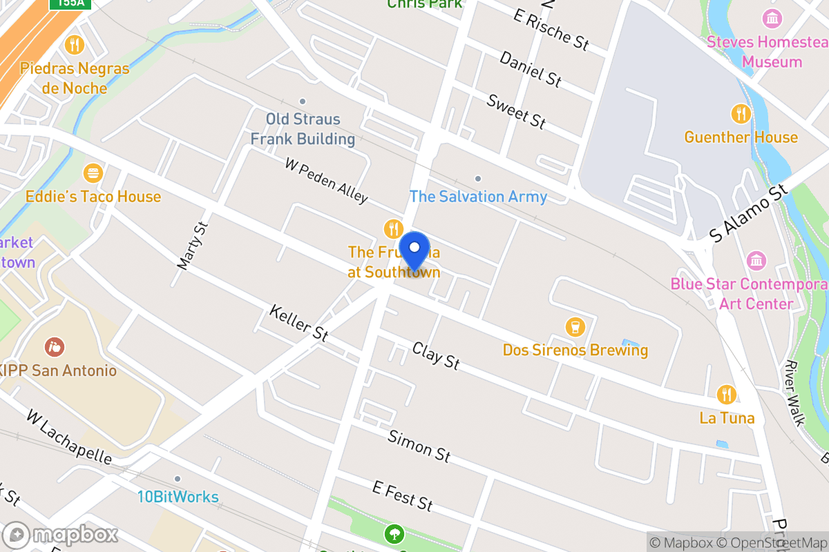 Map of 1430 S Flores St