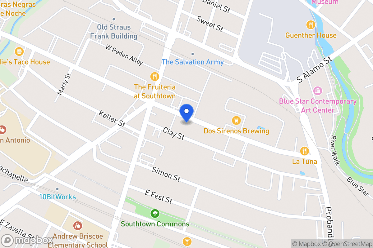 Map of 132 E Cevallos
