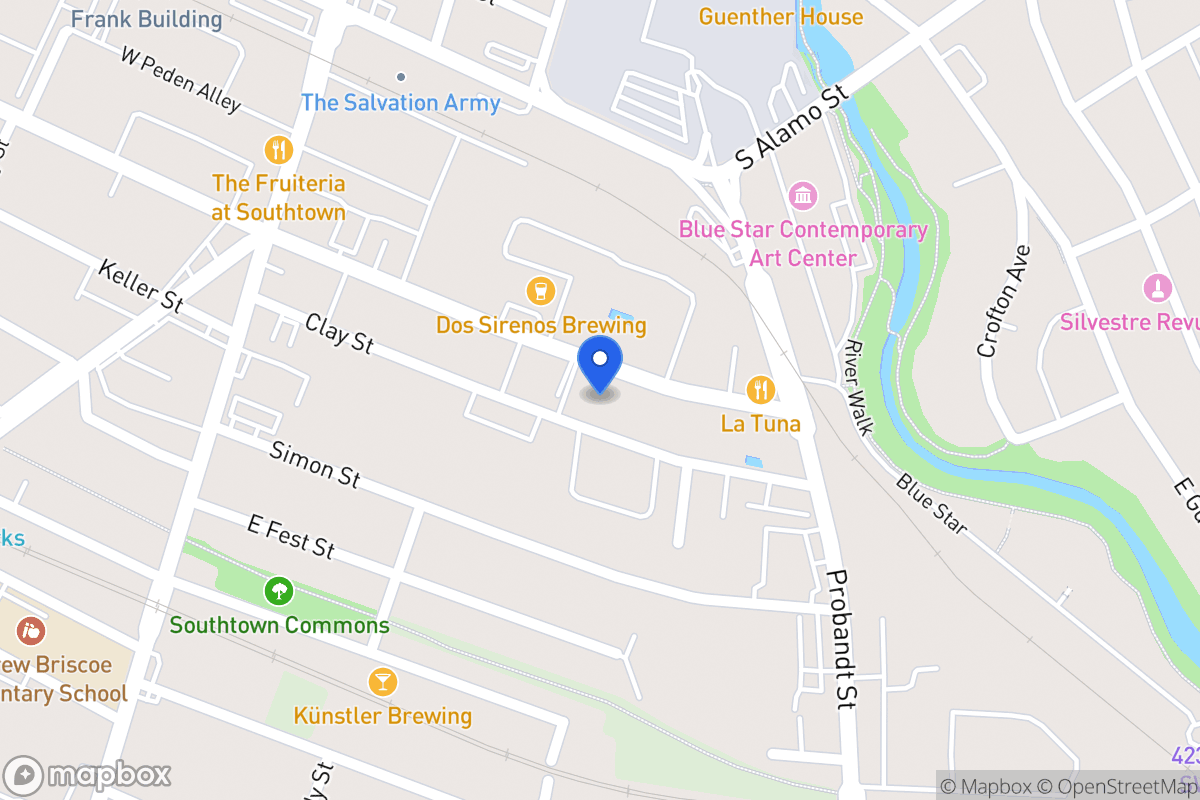 Map of 306 E Cevallos
