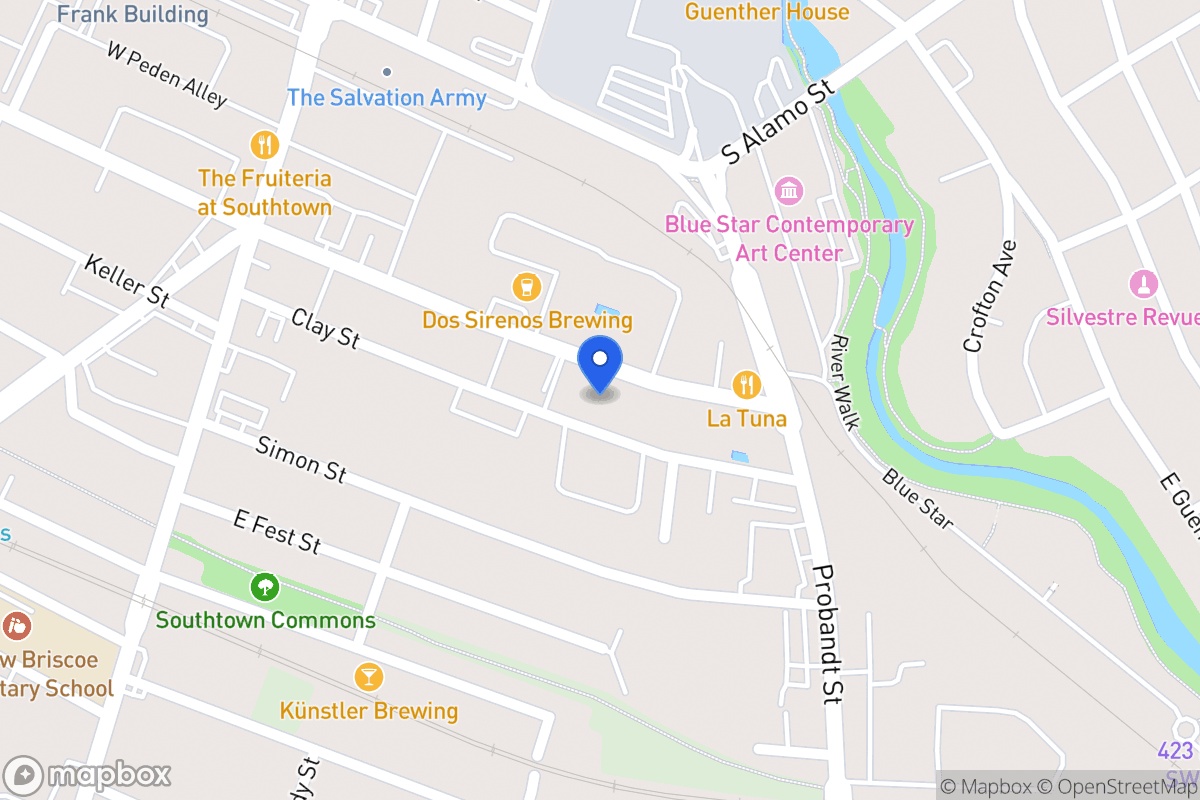 Map of 310 E Cevallos