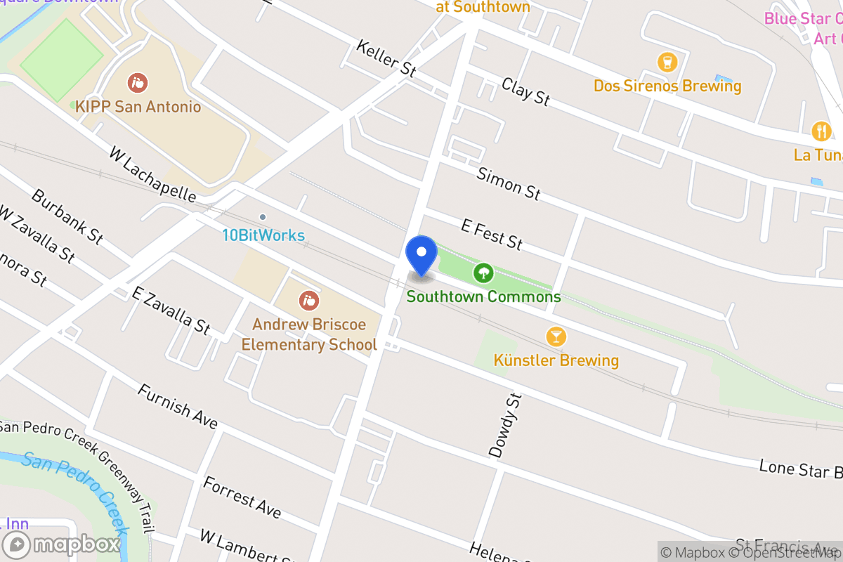 Map of 1902 S Flores St