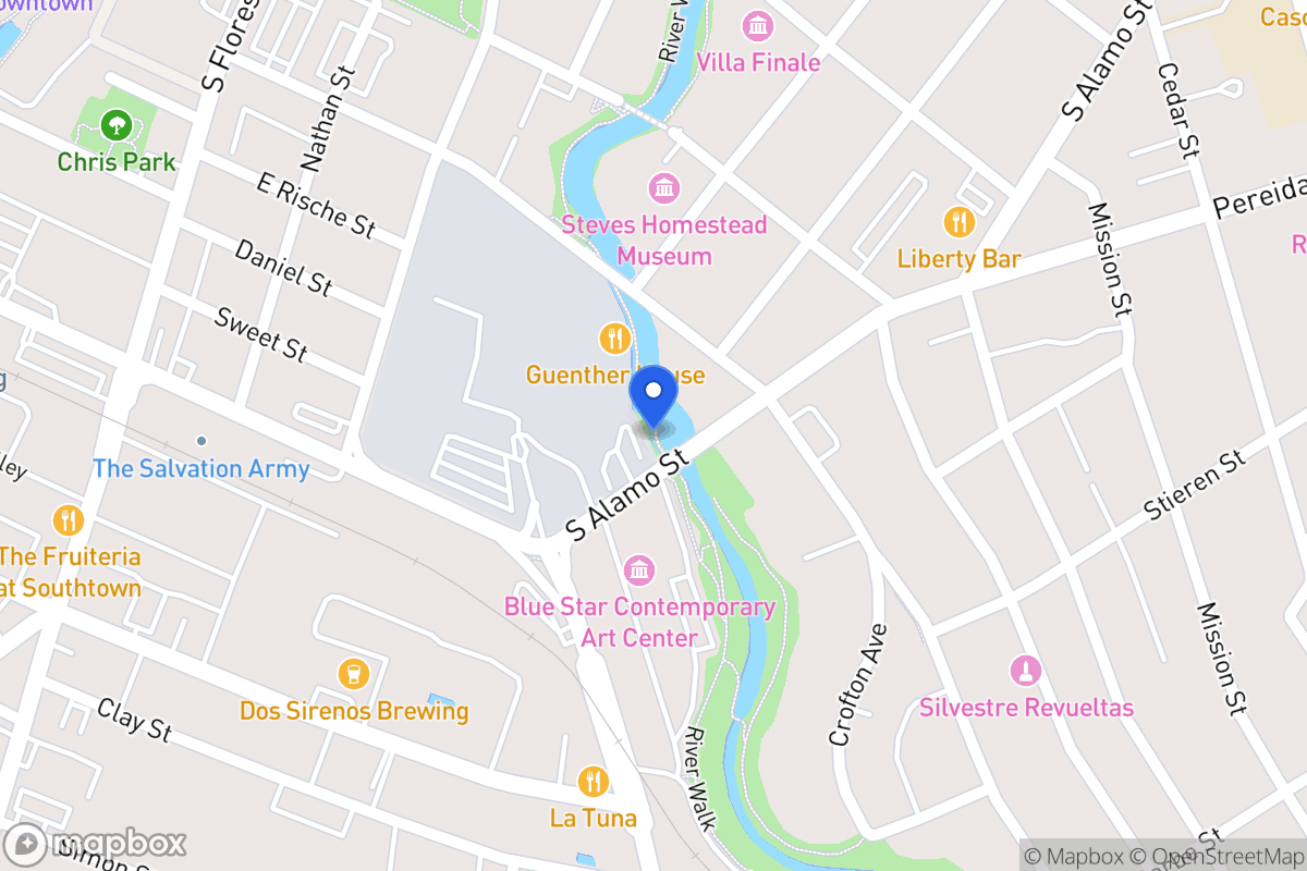 Map of 1411 S Alamo St