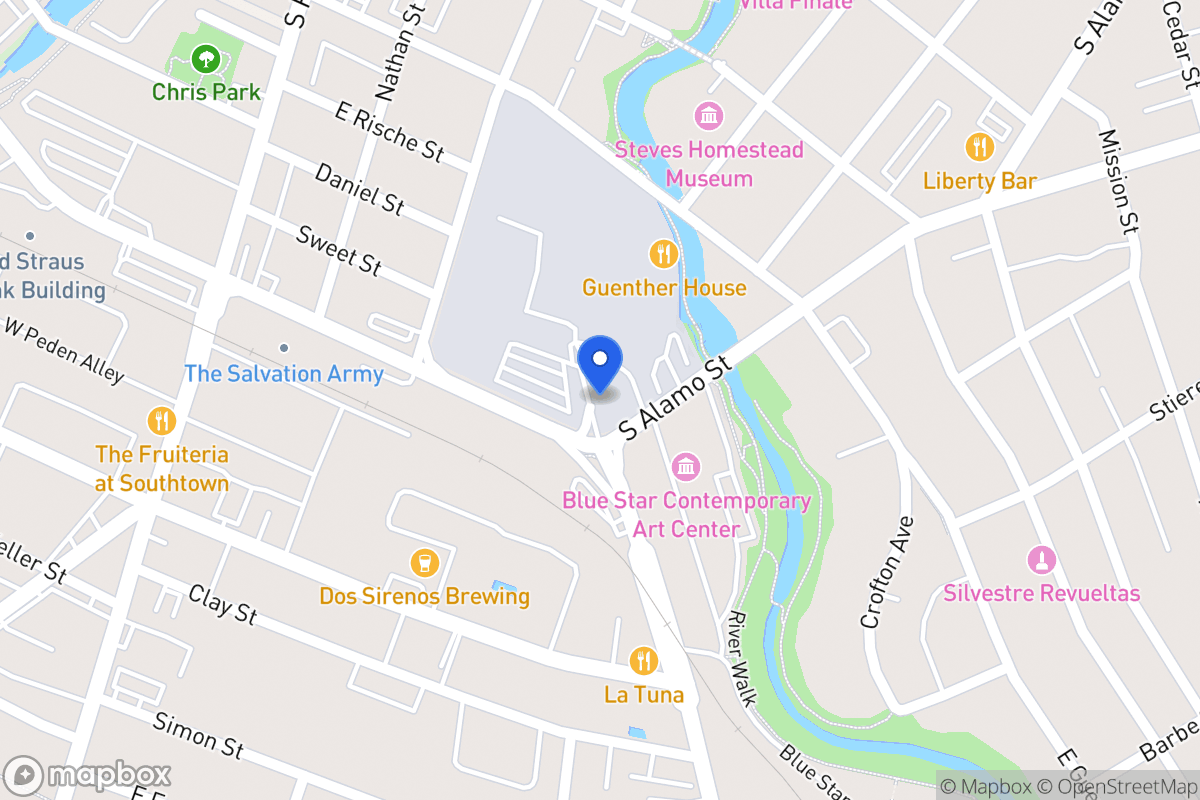 Map of S Alamo St