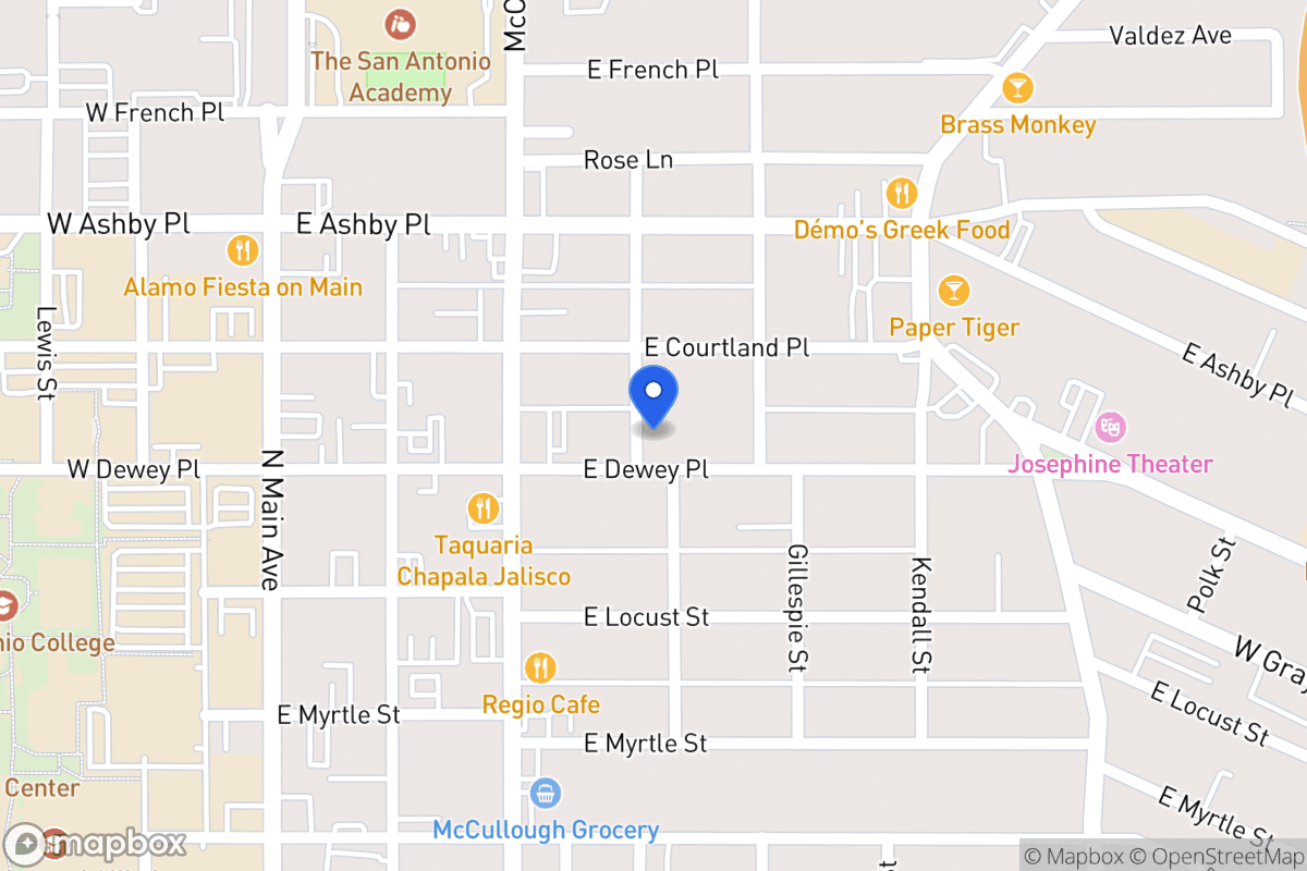 Map of 401 E Dewey Pl
