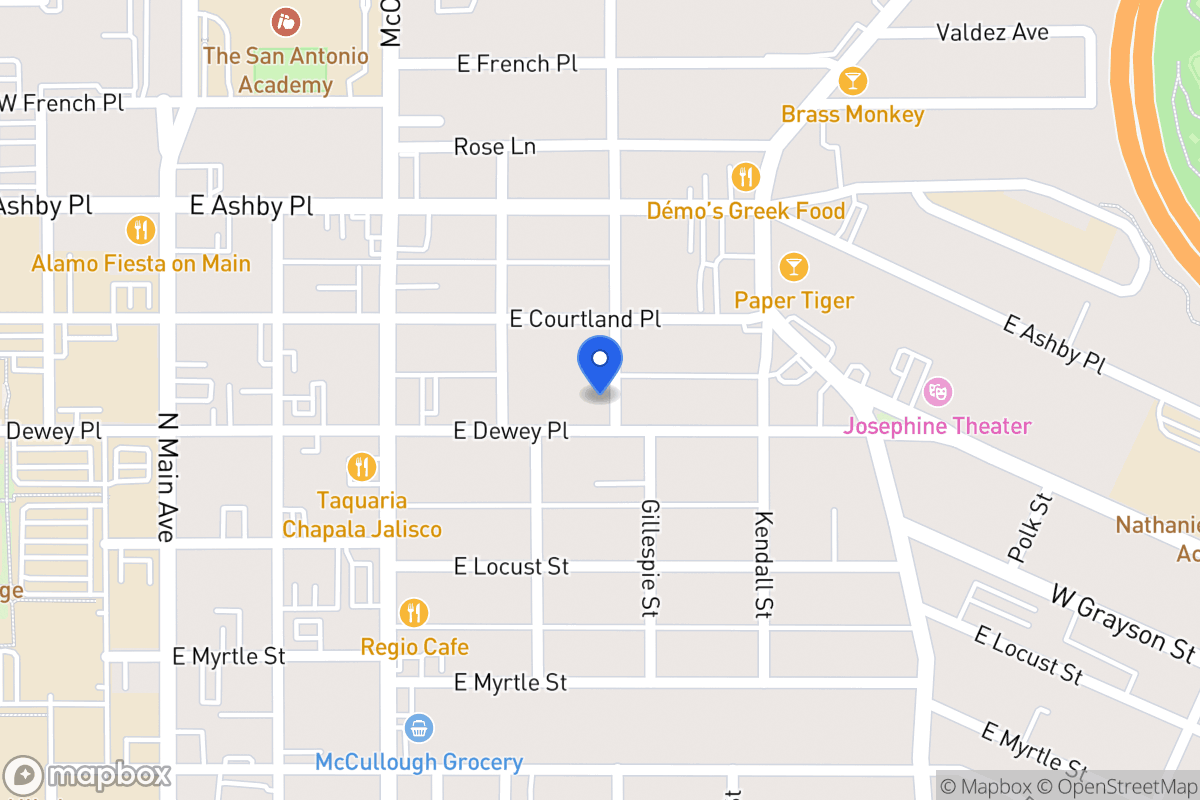 Map of 423 E Dewey Pl
