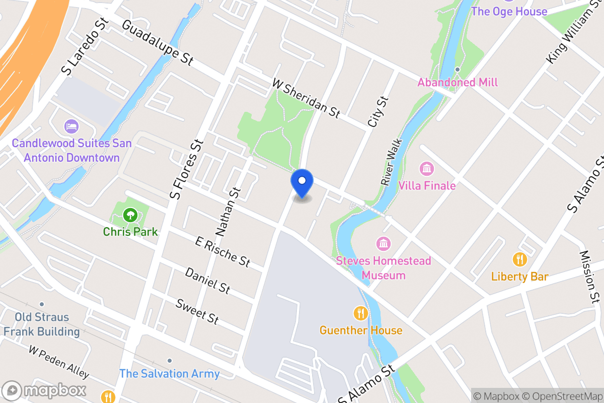 Map of 910 S Main Ave