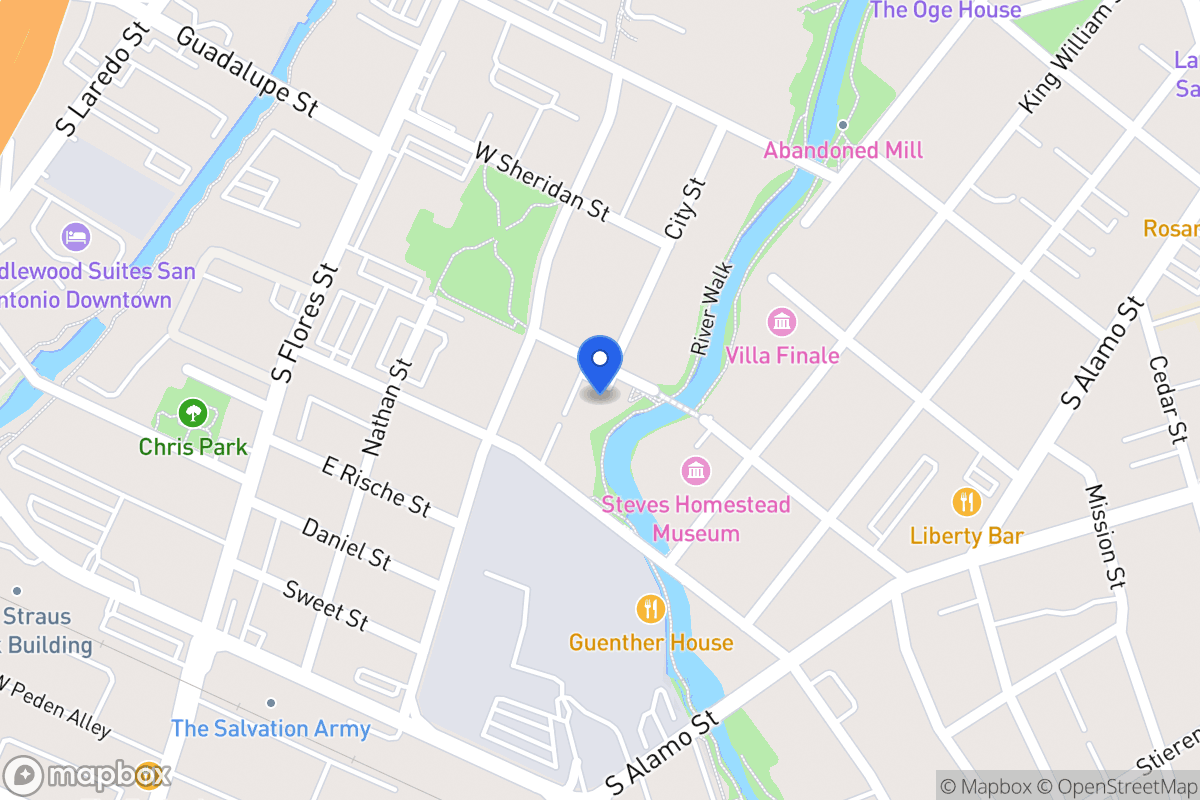 Map of 100 E Guenther