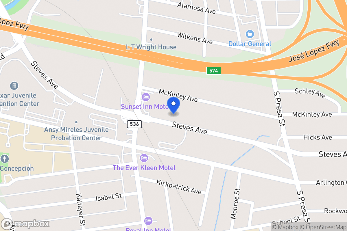 Map of 835  Steves Ave