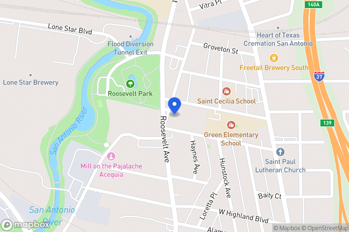 Map of 410  Roosevelt Ave
