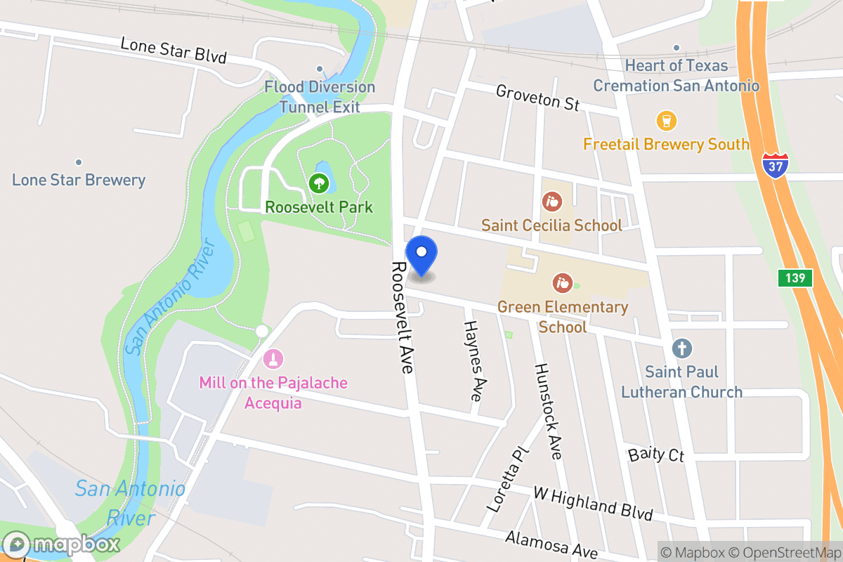Map of 418  Roosevelt Ave