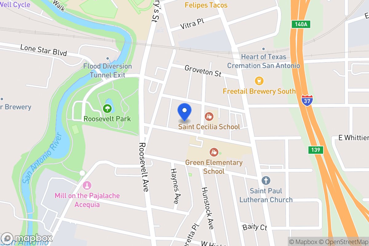 Map of 215 W Whittier St