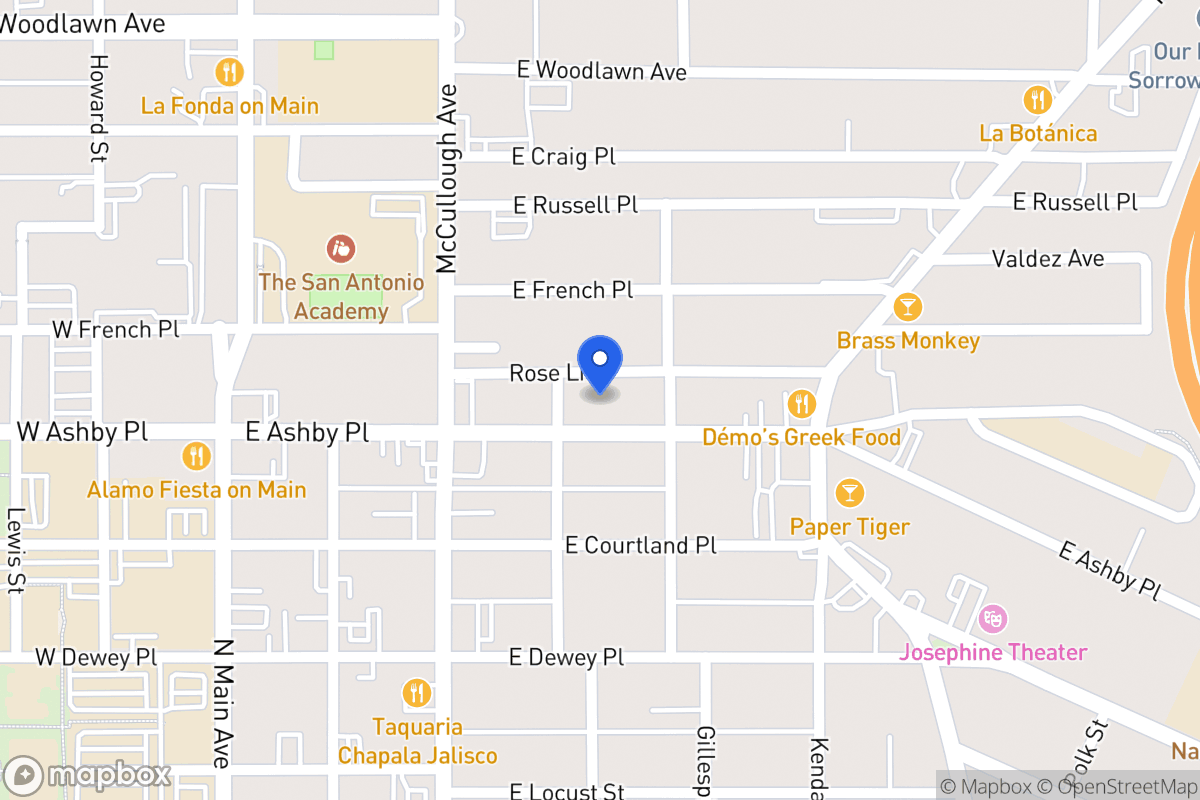 Map of 411 E Ashby Pl