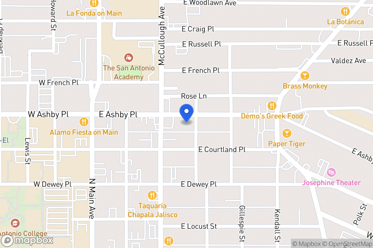 Map of 322 E Ashby Pl