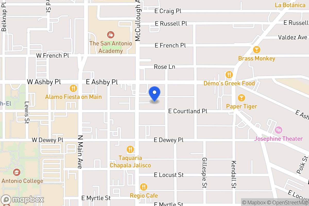 Map of 319 E Courtland Pl