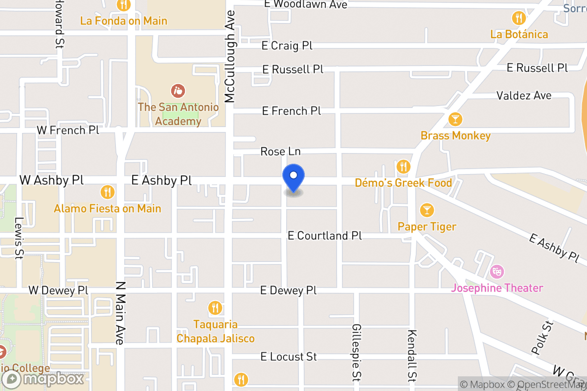 Map of 402 E Ashby Pl