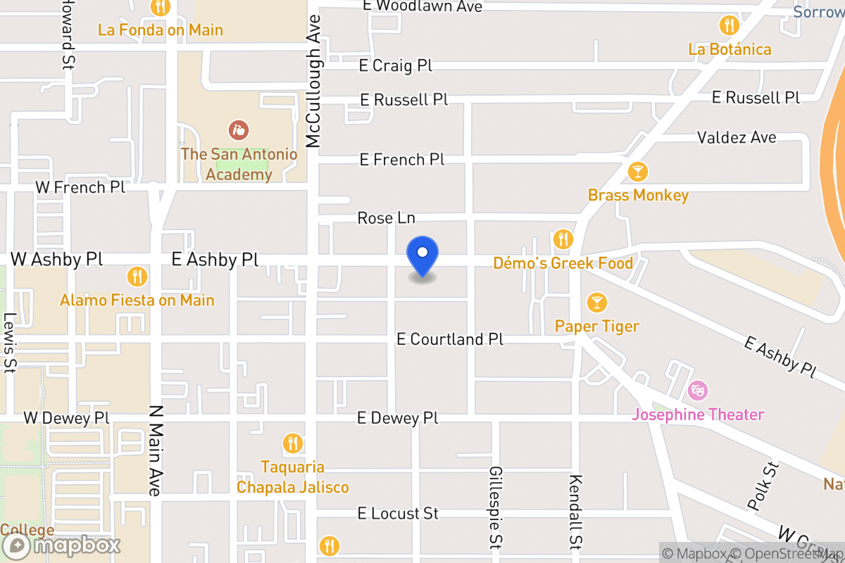 Map of 410 E Ashby Pl