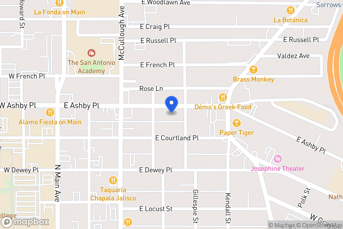 Map of 416 E Ashby Pl