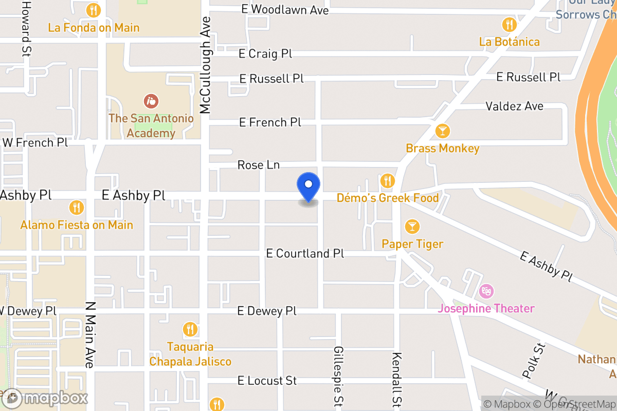 Map of 424 E Ashby Pl