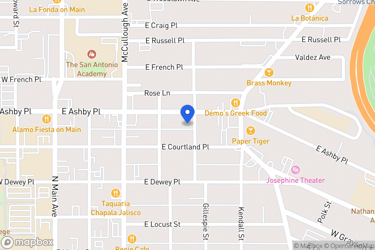Map of 714  Gillespie St