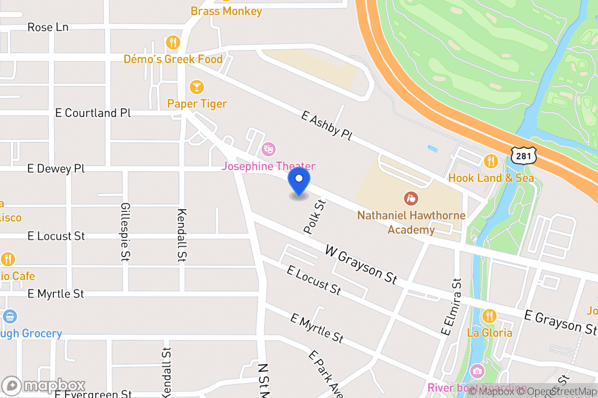 Map of 310 W Josephine St