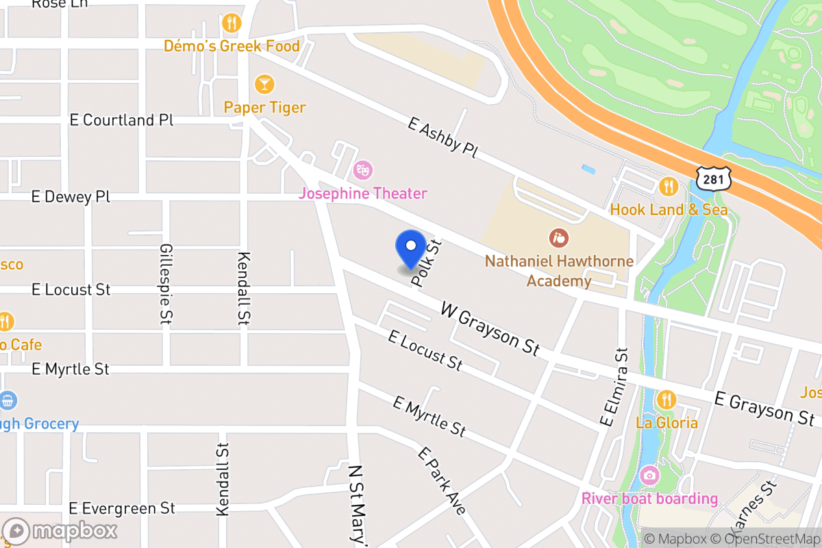Map of 115  Polk