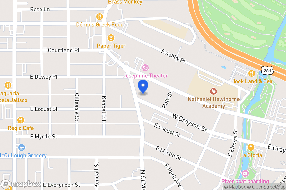 Map of 423 W Grayson St