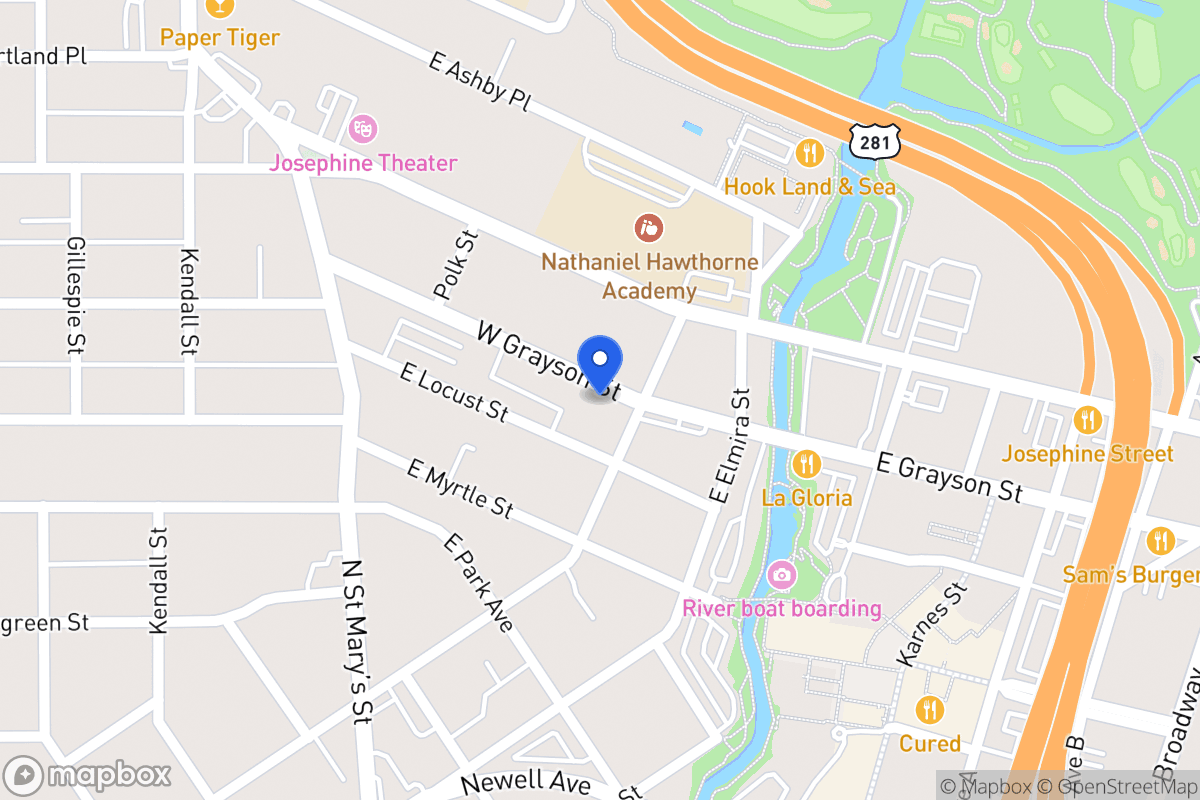 Map of 210 W Grayson St