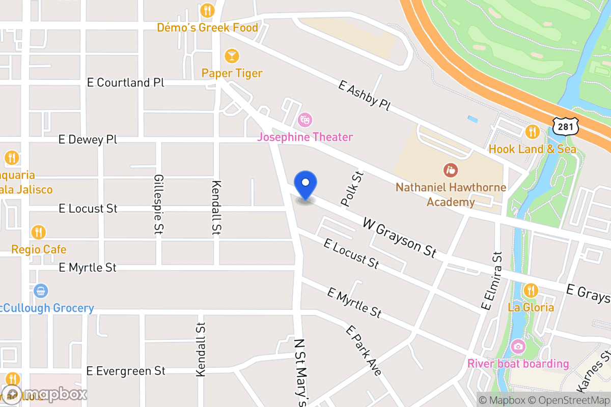 Map of 2114 N Saint Marys St