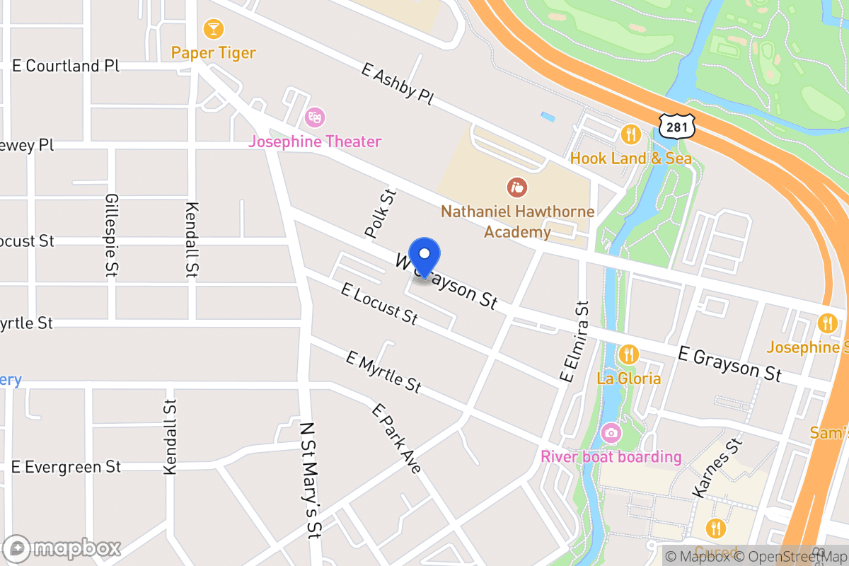 Map of 310 W Grayson St