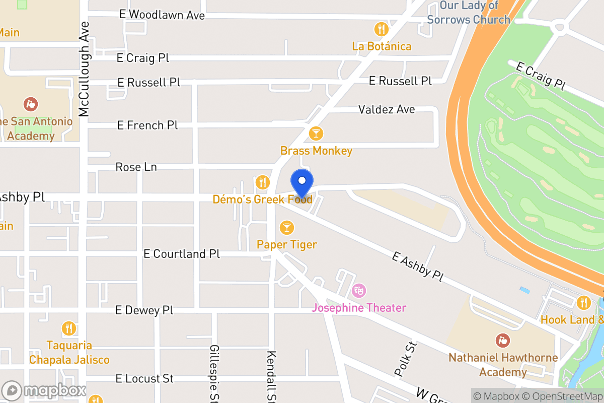 Map of 601 E Ashby Pl