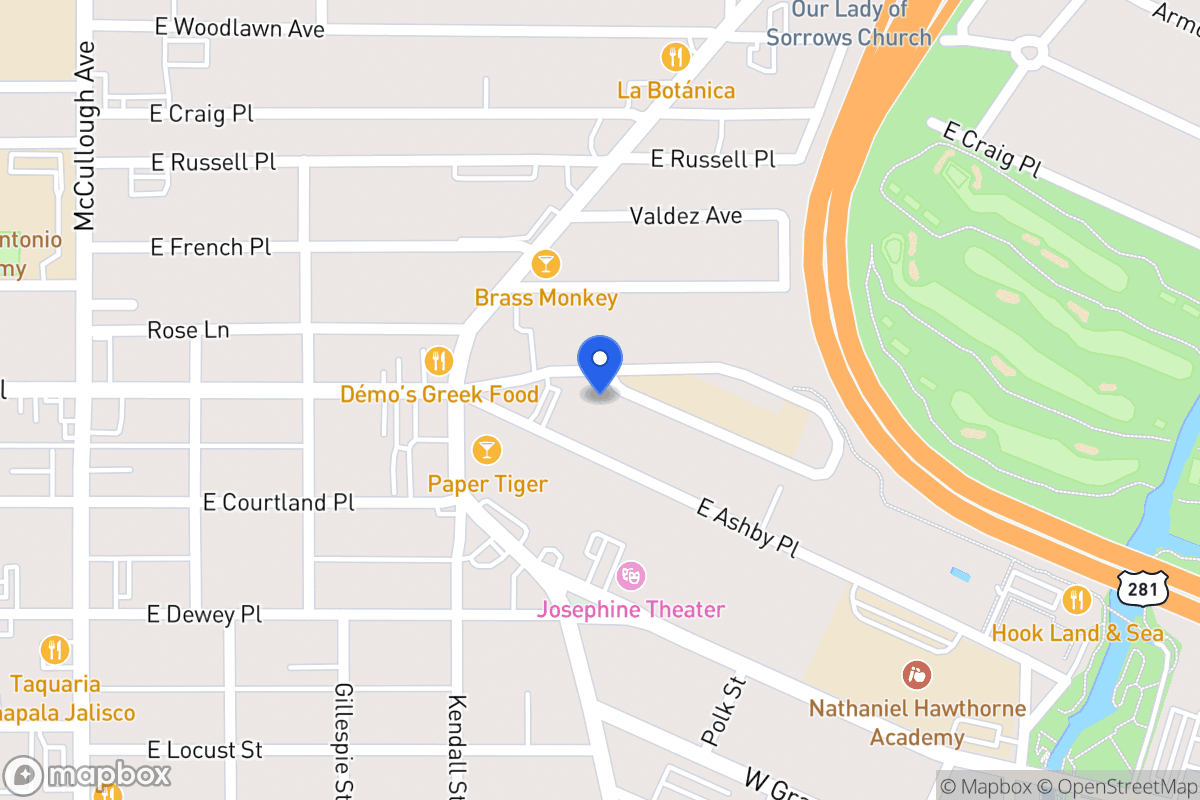 Map of 100  Valero St