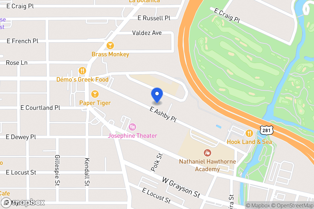 Map of 723 E Ashby Pl