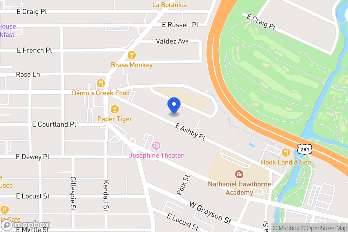 Map of 713 E Ashby Pl