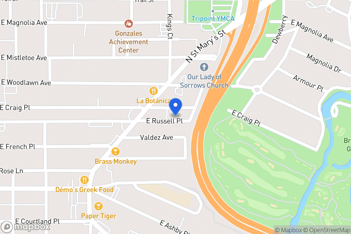 Map of 427 E Russell Pl