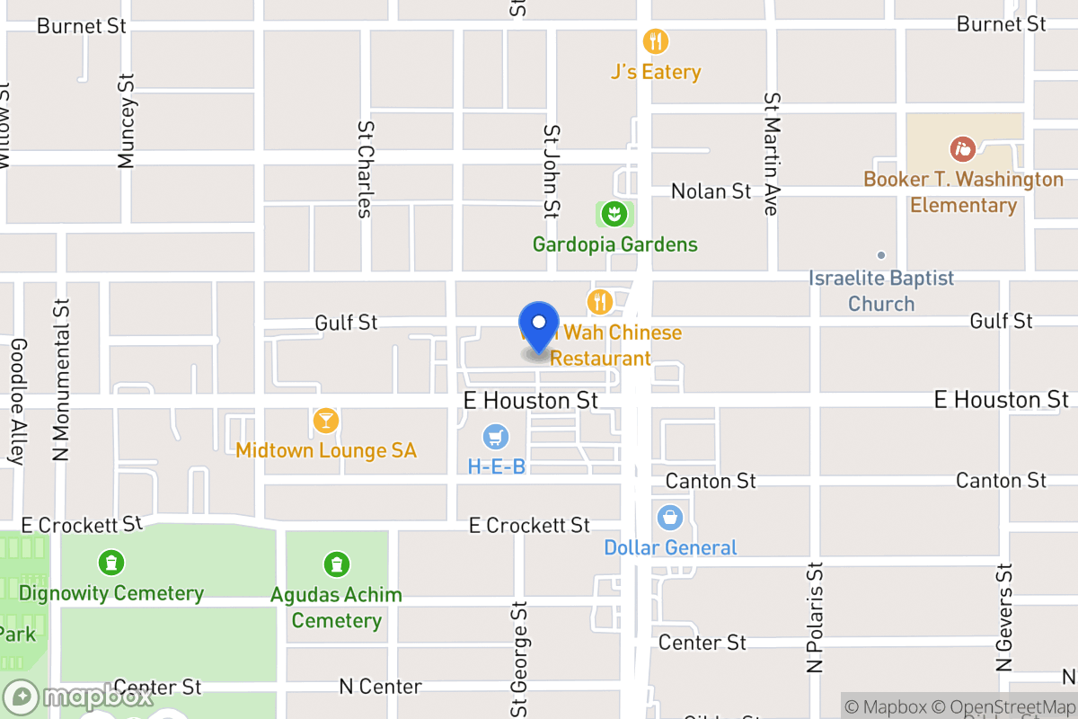 Map of 2103 E Houston St