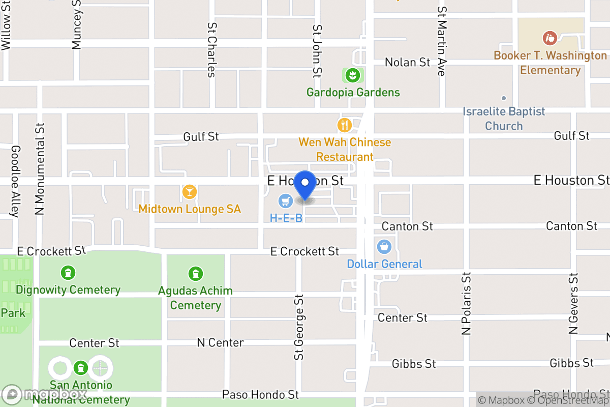 Map of 415 N New Braunfels Ave