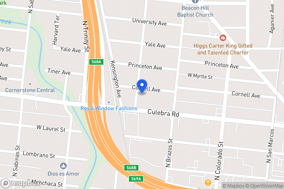 Map of 334  Cornell Ave
