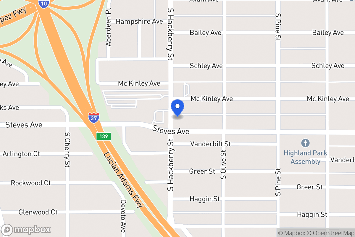 Map of 2512 S Hackberry