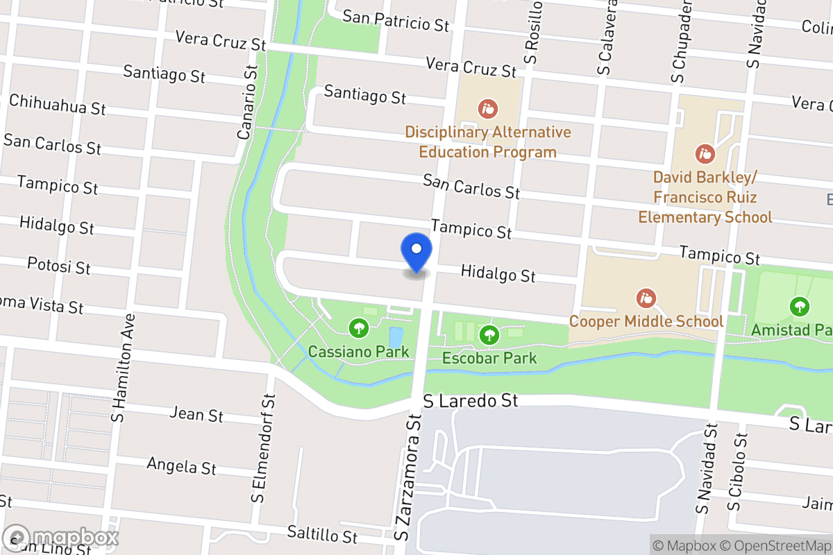 Map of 1202  Hidalgo St