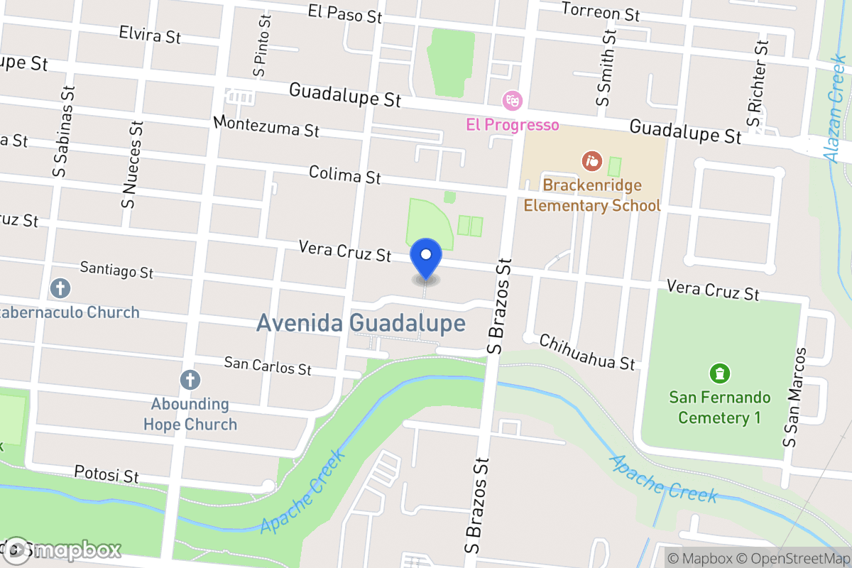 Map of 1107 S Brazos St
