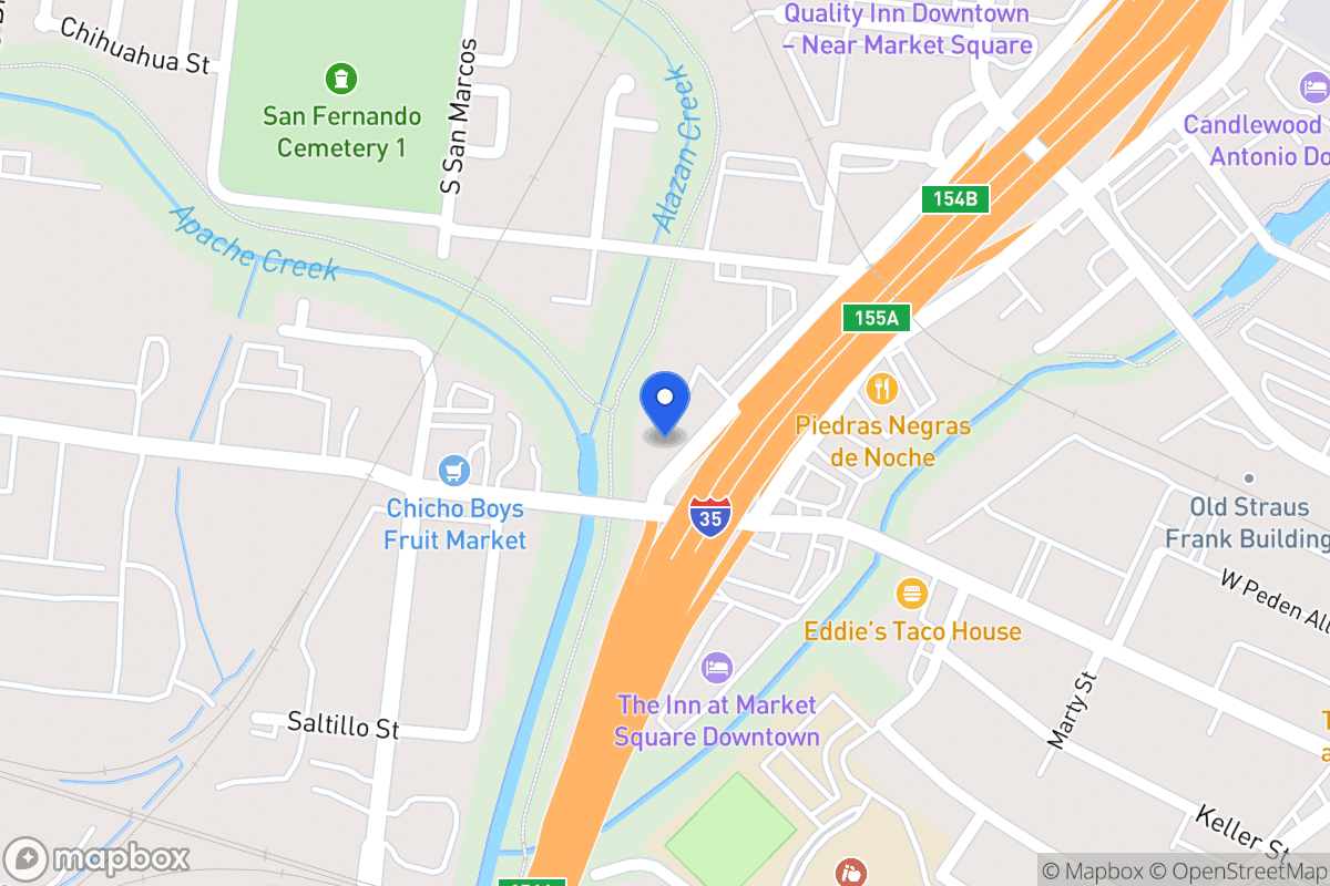 Map of 1427 S Laredo St