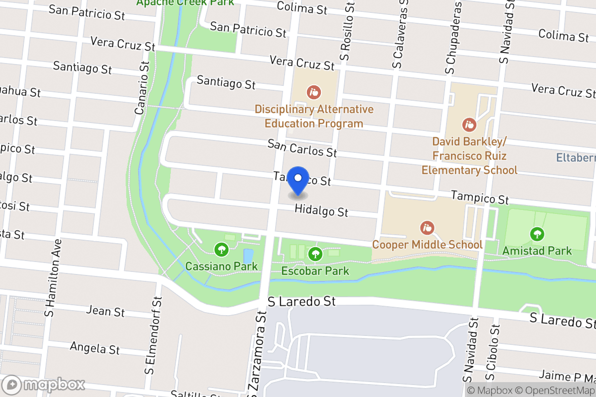 Map of 1111  Hidalgo St