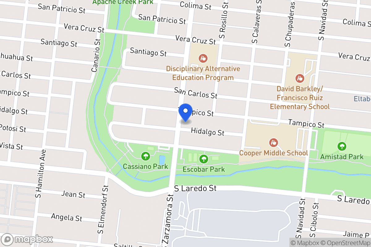 Map of 1113  Hidalgo St