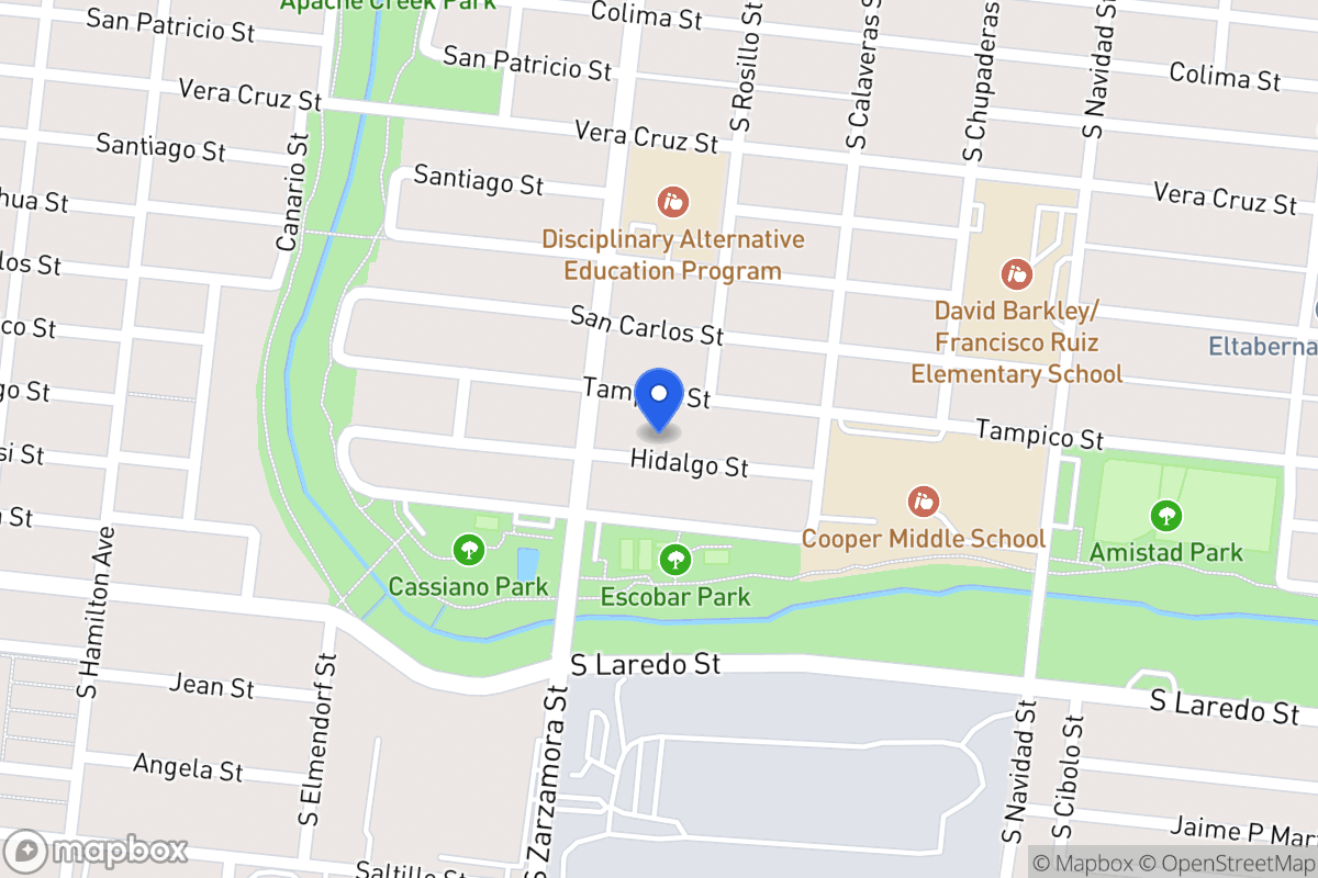 Map of 1107  Hidalgo St