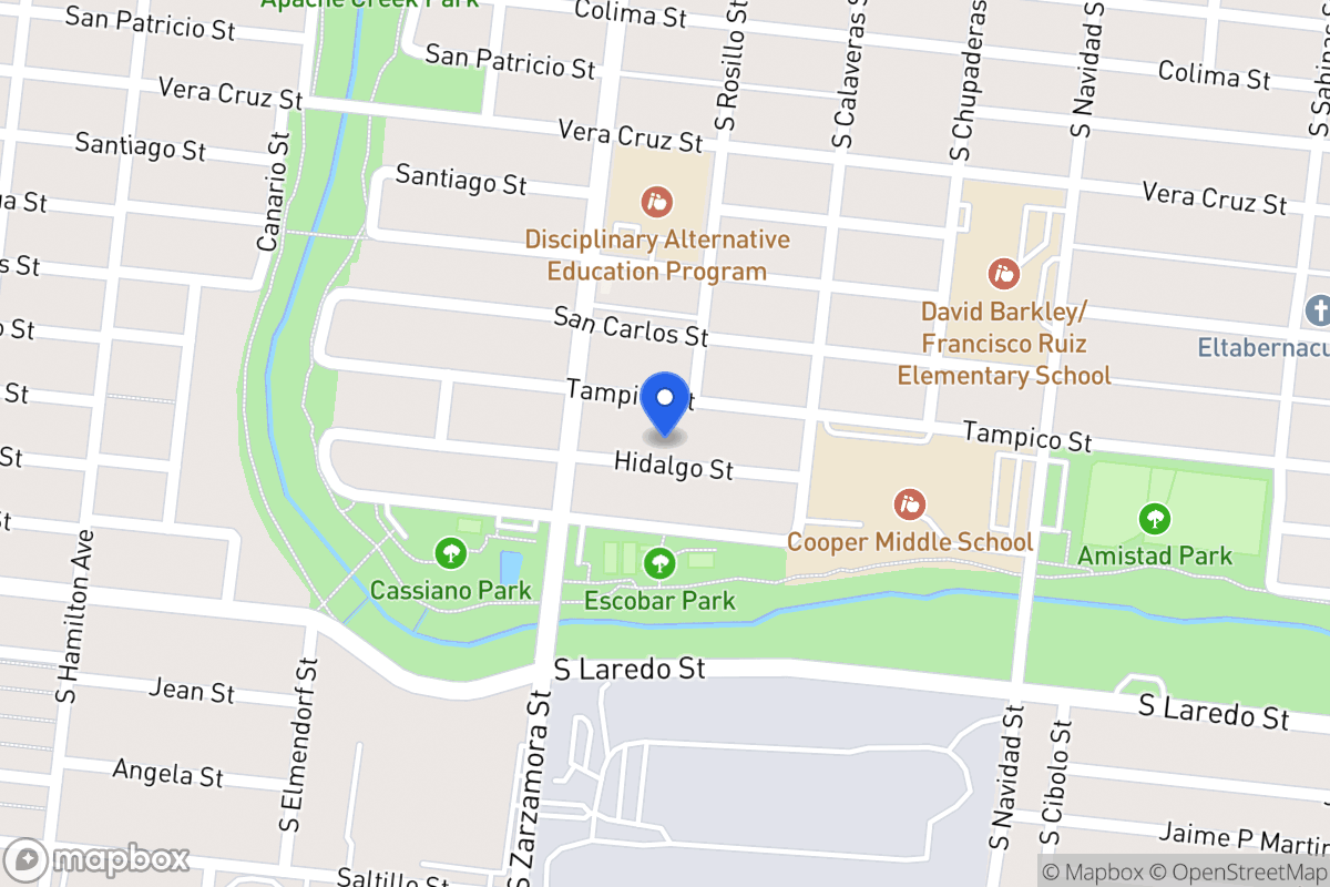 Map of 1103  Hidalgo St