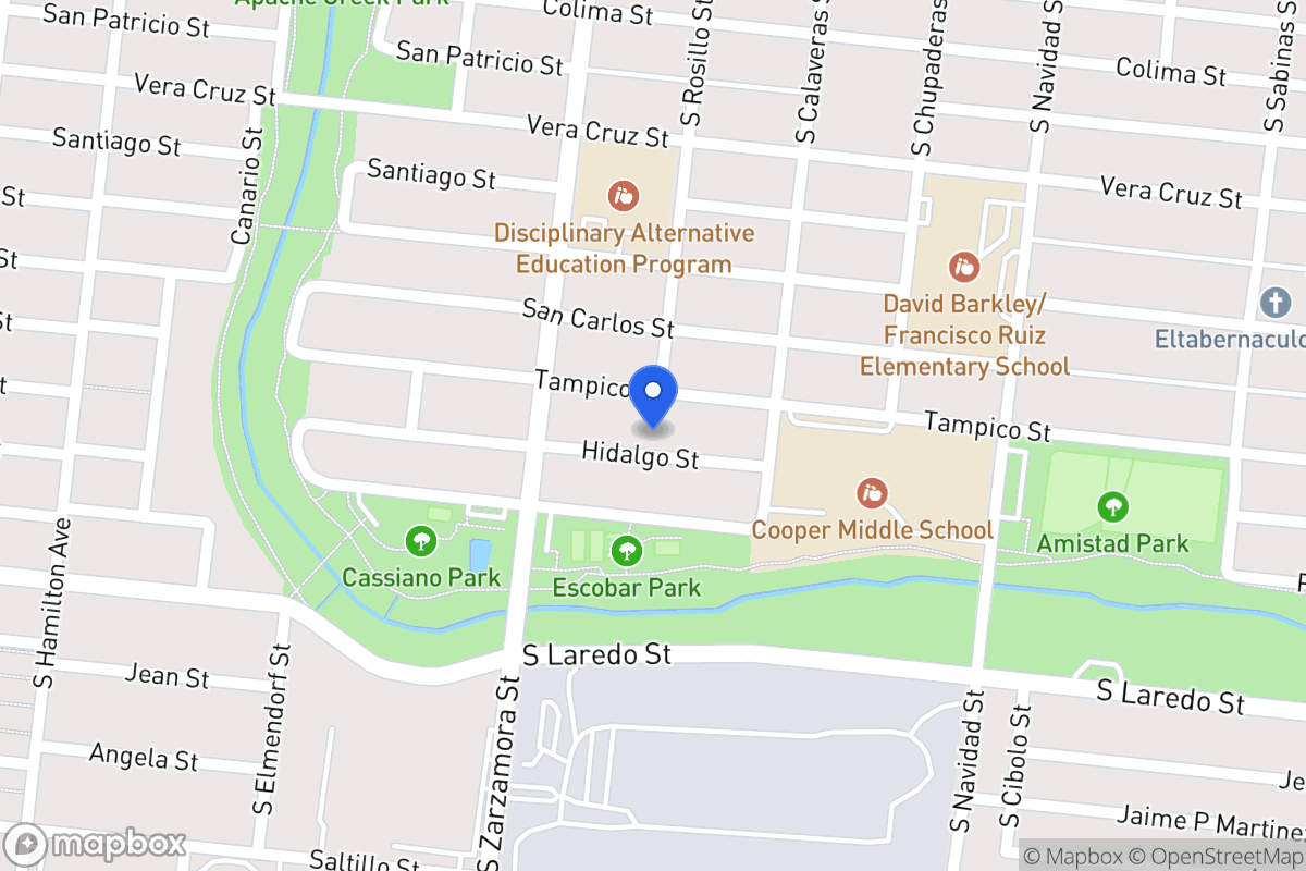 Map of 1031  Hidalgo St
