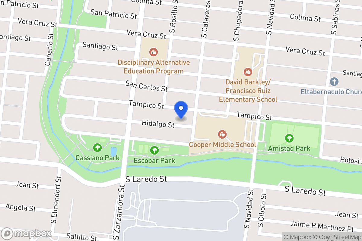 Map of 1005  Hidalgo St