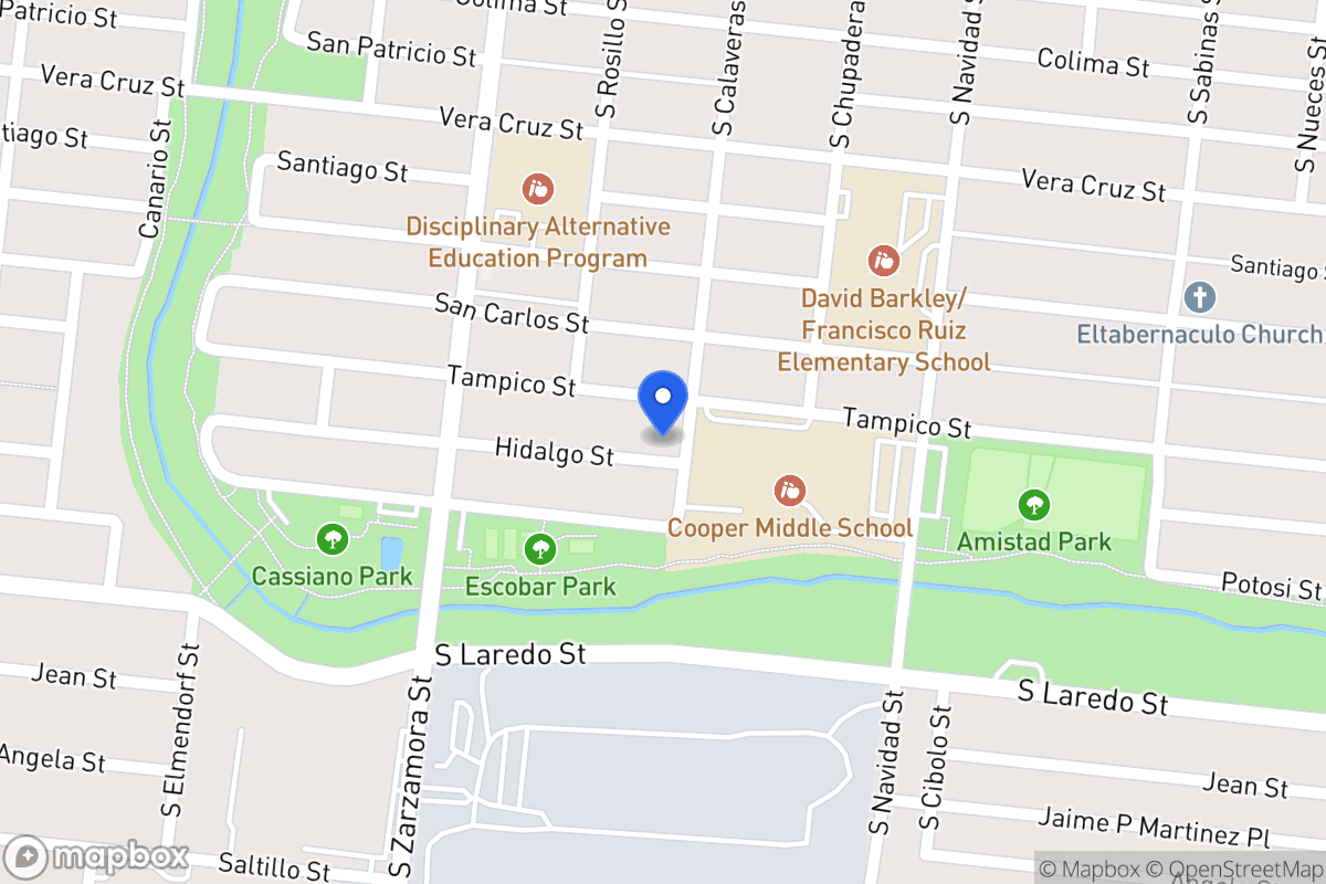 Map of 1001  Hidalgo St