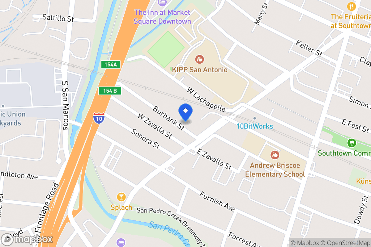 Map of 115  Burbank