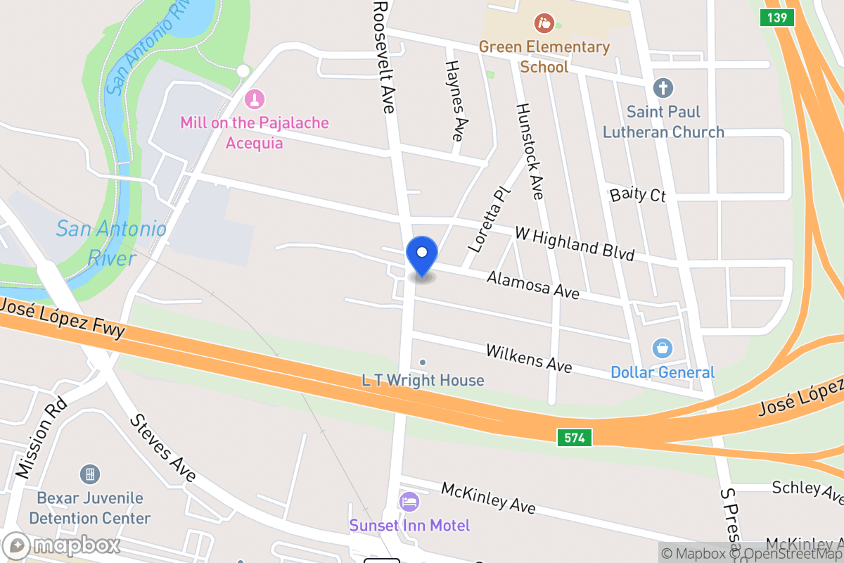 Map of 314  Alamosa Ave